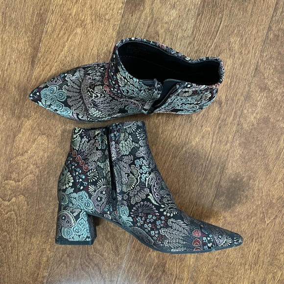 Alex Marie Brocade Block Heel Booties - Picture 5 of 8